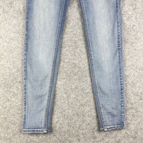 Vigoss Ace High Rise Super Skinny Jeans Womens 27 Light Wash Button Fly Stretch - Picture 3 of 16